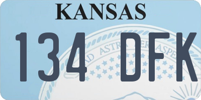 KS license plate 134DFK