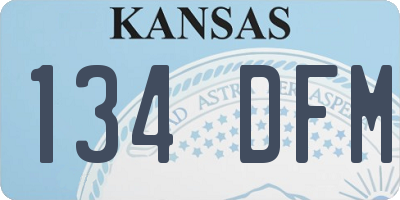 KS license plate 134DFM