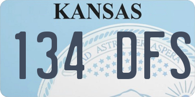 KS license plate 134DFS