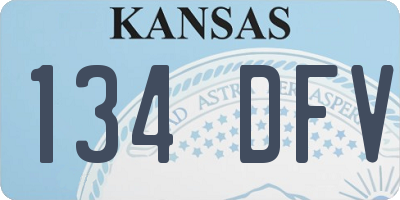 KS license plate 134DFV
