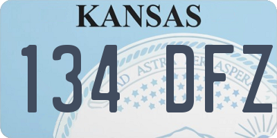 KS license plate 134DFZ