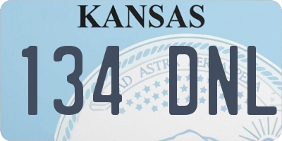 KS license plate 134DNL