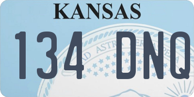 KS license plate 134DNQ