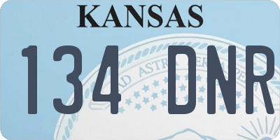 KS license plate 134DNR
