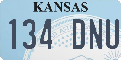 KS license plate 134DNU