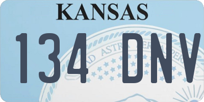 KS license plate 134DNV
