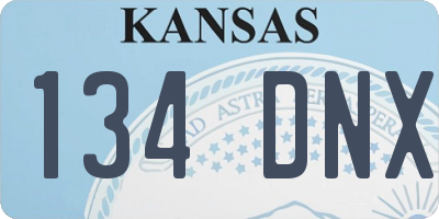 KS license plate 134DNX