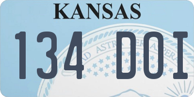 KS license plate 134DOI