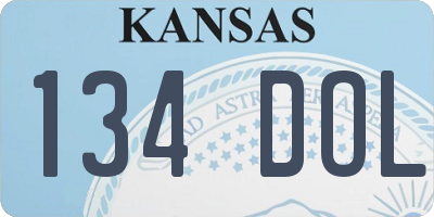 KS license plate 134DOL