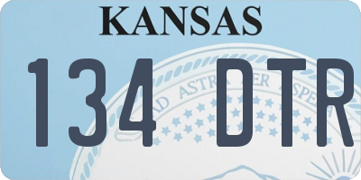 KS license plate 134DTR