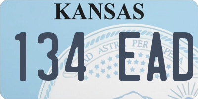 KS license plate 134EAD