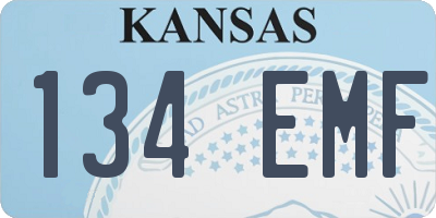 KS license plate 134EMF