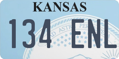 KS license plate 134ENL