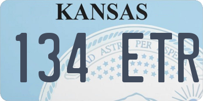 KS license plate 134ETR