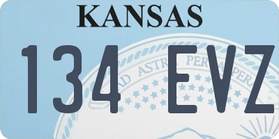 KS license plate 134EVZ