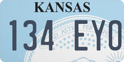 KS license plate 134EYO