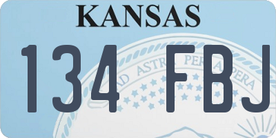 KS license plate 134FBJ