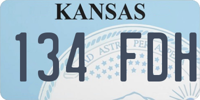 KS license plate 134FDH
