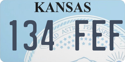 KS license plate 134FEF