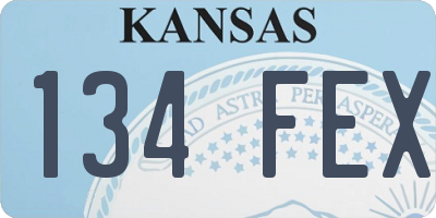 KS license plate 134FEX