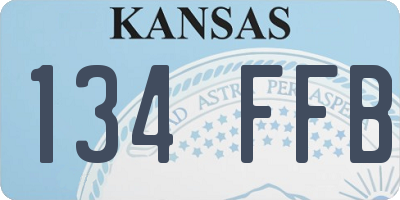 KS license plate 134FFB