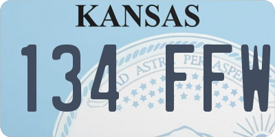 KS license plate 134FFW