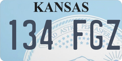 KS license plate 134FGZ