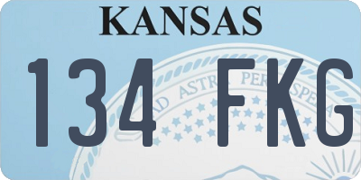 KS license plate 134FKG