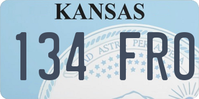 KS license plate 134FRO