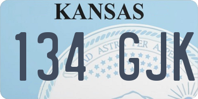 KS license plate 134GJK