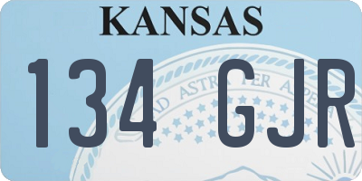 KS license plate 134GJR