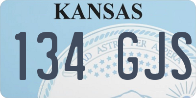KS license plate 134GJS