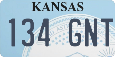 KS license plate 134GNT