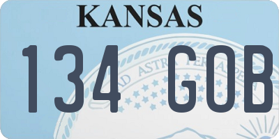 KS license plate 134GOB