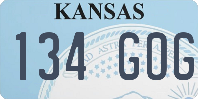 KS license plate 134GOG