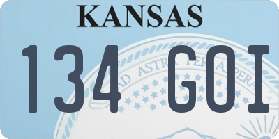 KS license plate 134GOI