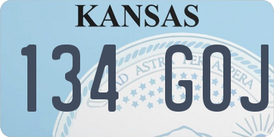 KS license plate 134GOJ