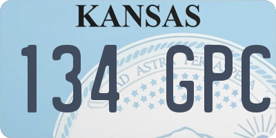 KS license plate 134GPC