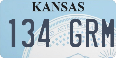 KS license plate 134GRM