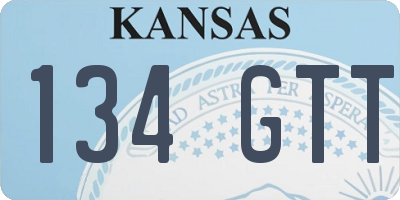 KS license plate 134GTT