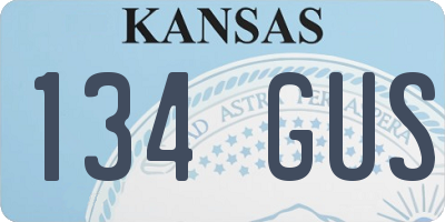 KS license plate 134GUS