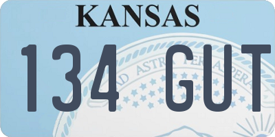 KS license plate 134GUT
