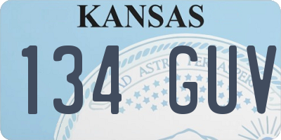 KS license plate 134GUV