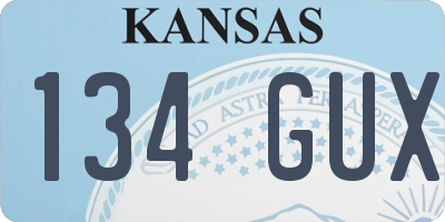 KS license plate 134GUX