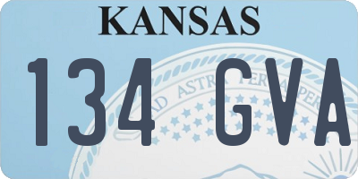 KS license plate 134GVA