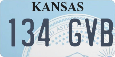 KS license plate 134GVB