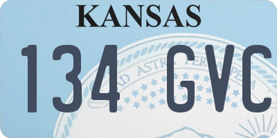 KS license plate 134GVC