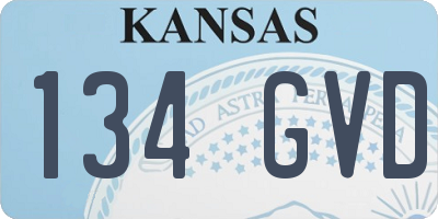 KS license plate 134GVD
