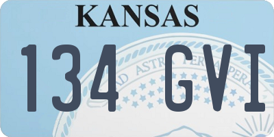 KS license plate 134GVI