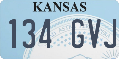 KS license plate 134GVJ